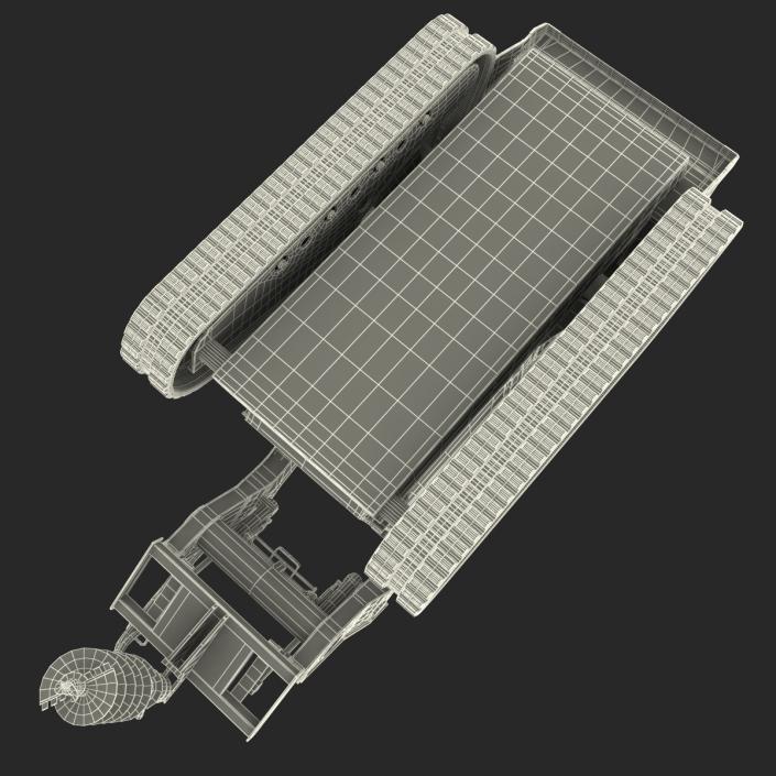 3D model Compact Tracked Loader with Auger Rigged