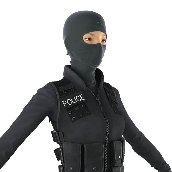 3D SWAT Woman Asian 2 model