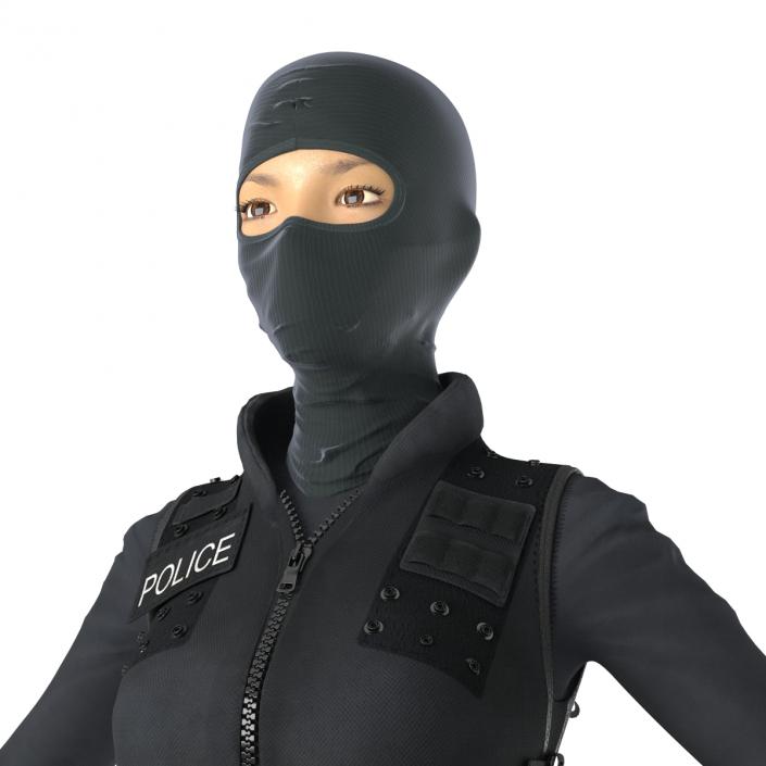 3D SWAT Woman Asian 2 model