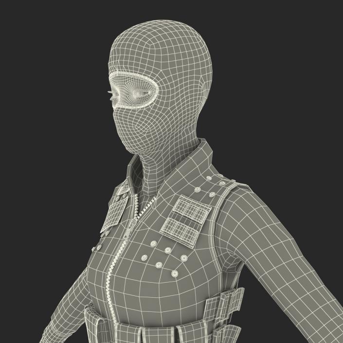 3D SWAT Woman Asian 2 model