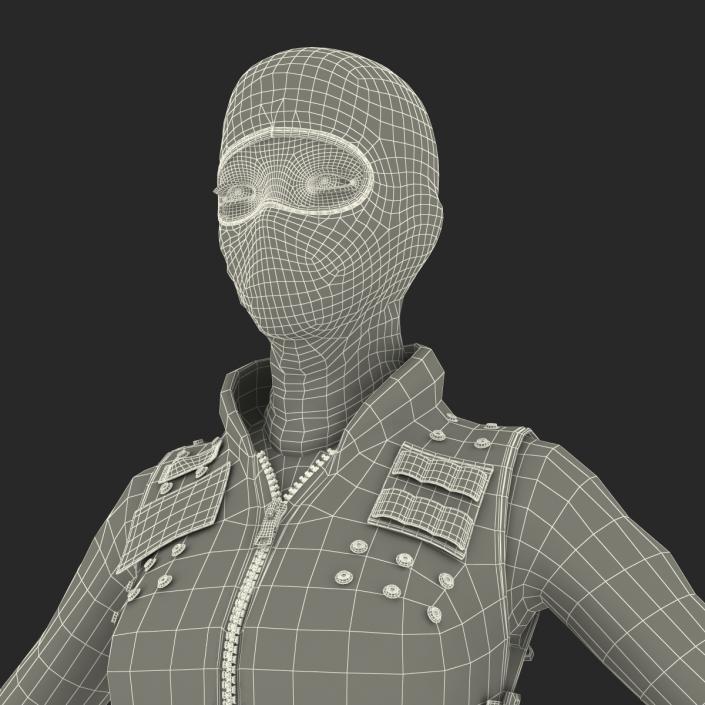 3D SWAT Woman Asian 2 model