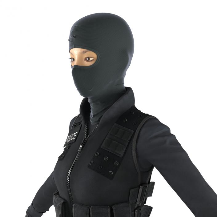 3D SWAT Woman Asian