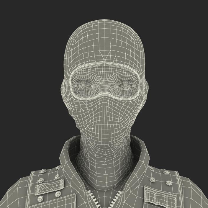 SWAT Police Officer Woman European 3D model