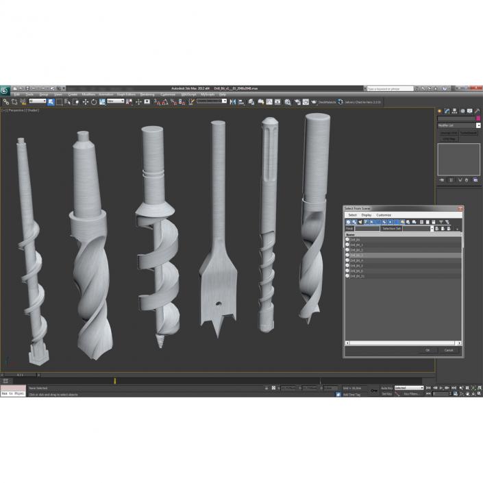 Drill Bits Set 3D model