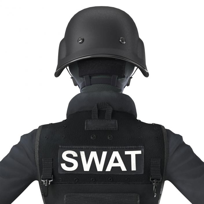 SWAT Police Officer Woman European 3D model