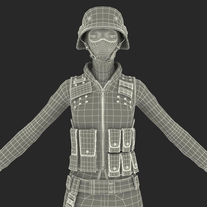 3D SWAT Woman European Rigged