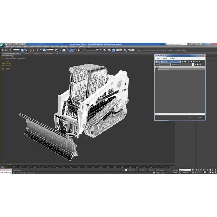 3D model Compact Tracked Loader Bobcat With Blade