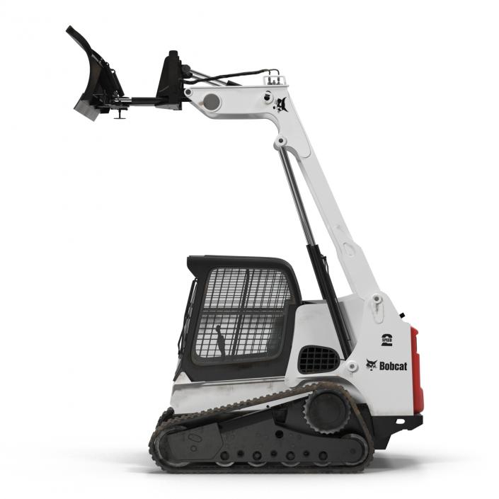 Compact Tracked Loader Bobcat With Blade Rigged 3D