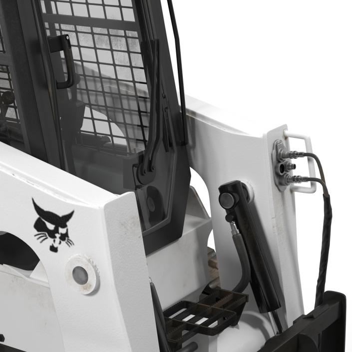 Compact Tracked Loader Bobcat With Blade Rigged 3D