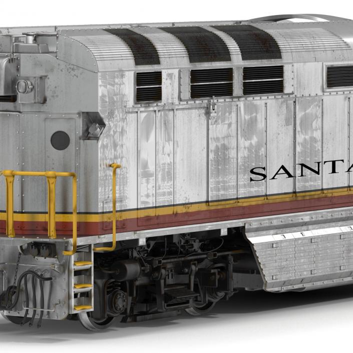 3D Diesel Electric Locomotive F59 PHI Santa Fe model