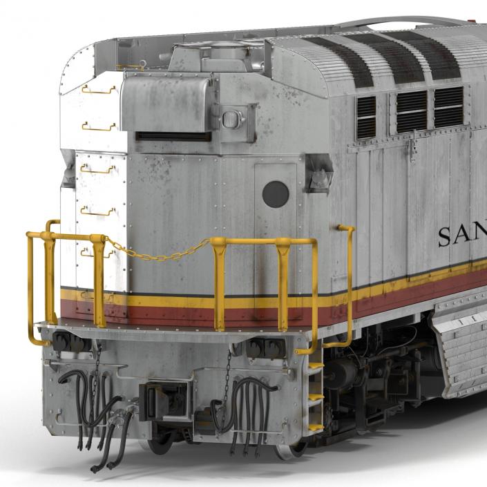 3D Diesel Electric Locomotive F59 PHI Santa Fe model