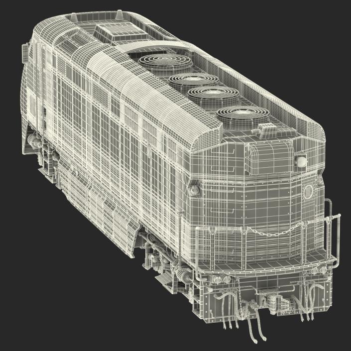 3D Diesel Electric Locomotive F59 PHI Santa Fe model