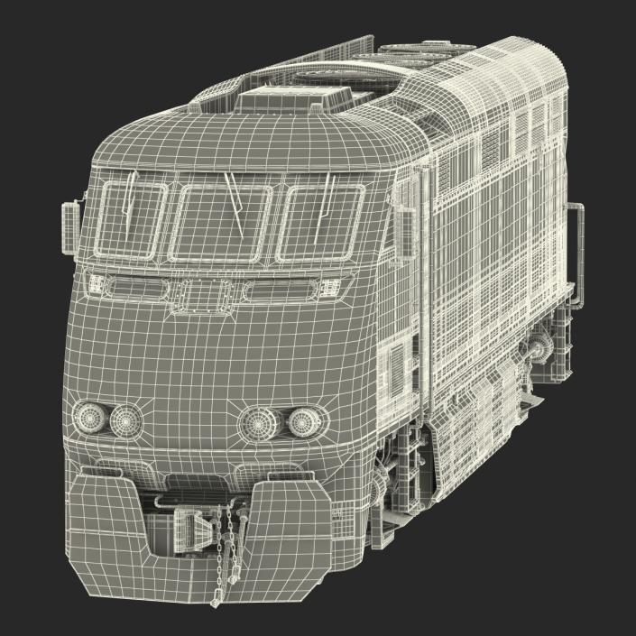 3D Diesel Electric Locomotive F59 PHI Santa Fe model