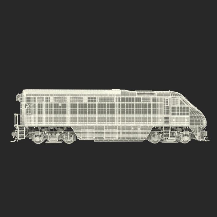 3D Diesel Electric Locomotive F59 PHI Santa Fe model