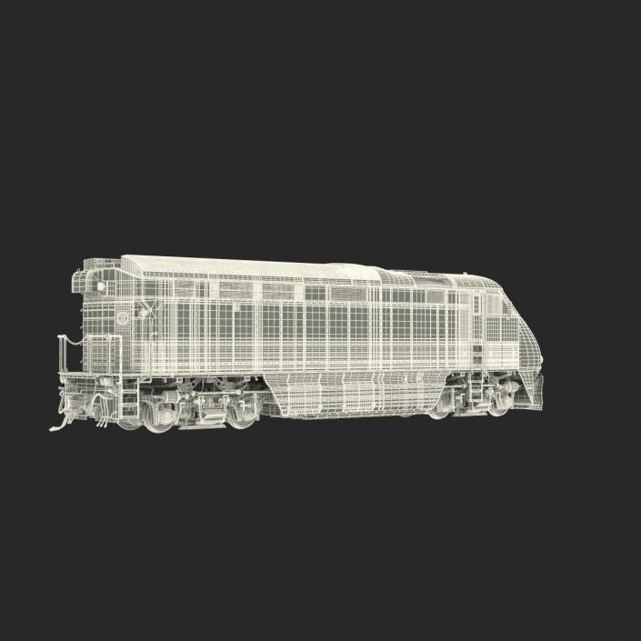 3D Diesel Electric Locomotive F59 PHI Santa Fe model