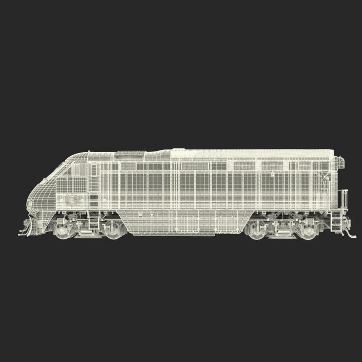 3D Diesel Electric Locomotive F59 PHI Santa Fe model