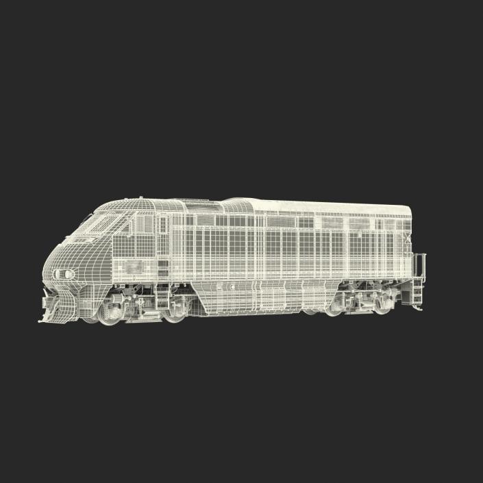 3D Diesel Electric Locomotive F59 PHI Santa Fe model