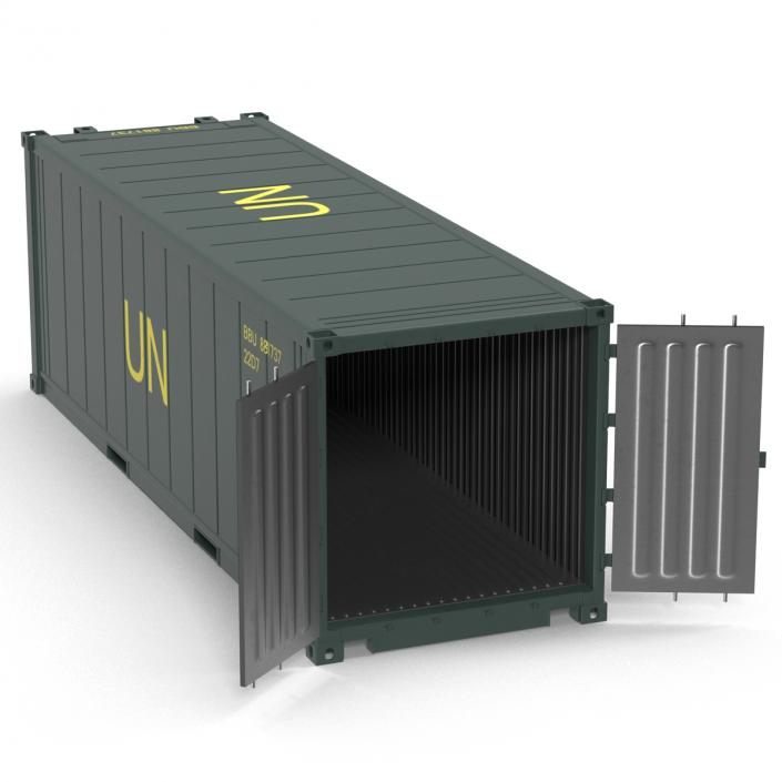 ISO Refrigerated Container Green 3D