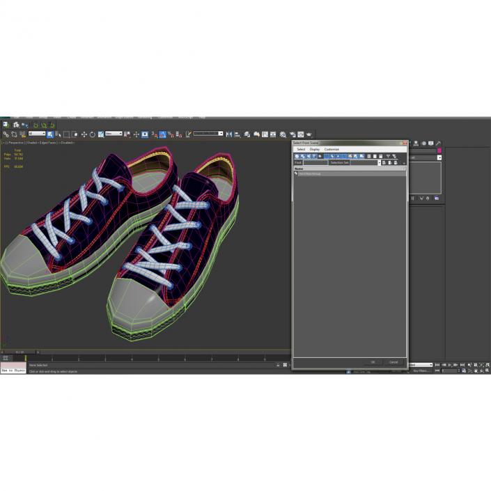 3D Sneakers Blue model