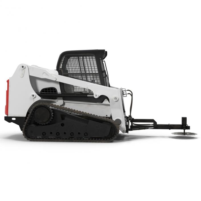 Compact Tracked Loader With Brush Saw 3D