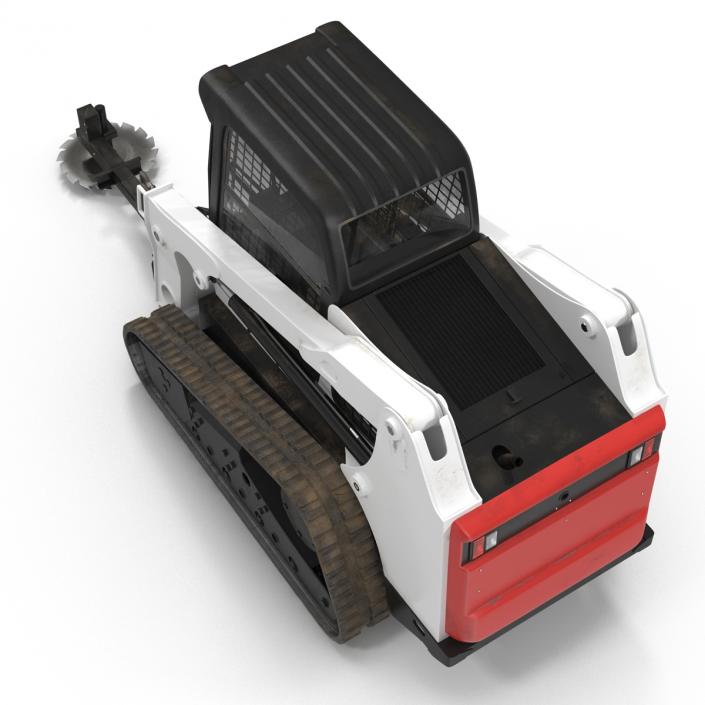 Compact Tracked Loader With Brush Saw 3D