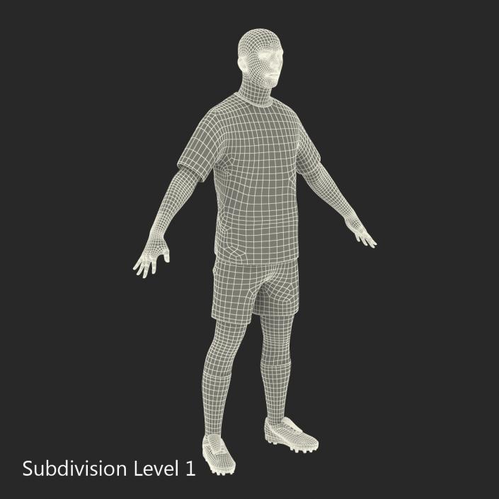 Soccer Player Bayern Rigged 2 3D model