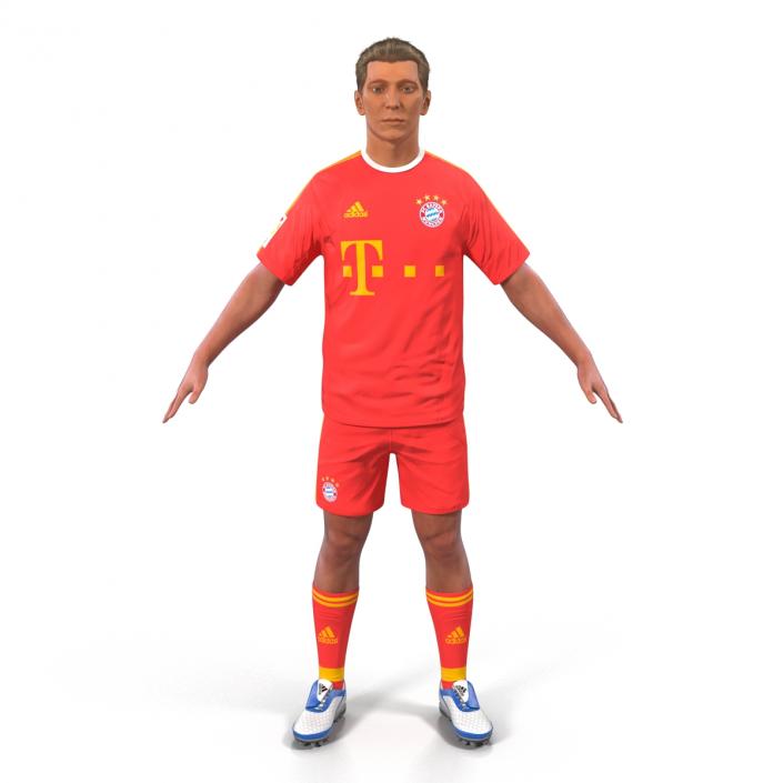 Soccer Player Bayern Rigged 3D