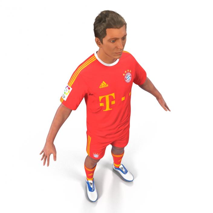 Soccer Player Bayern Rigged 3D