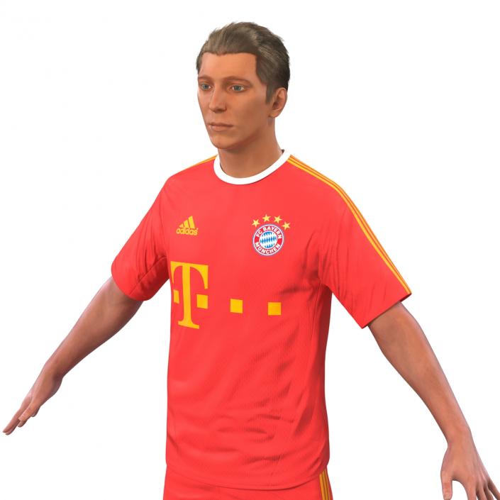 Soccer Player Bayern Rigged 3D