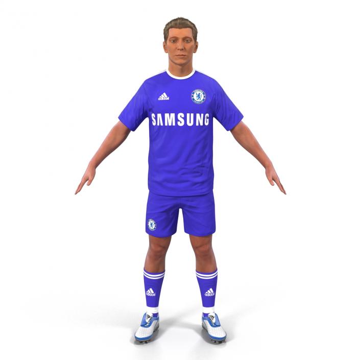 3D model Soccer Player Chelsea Rigged 2