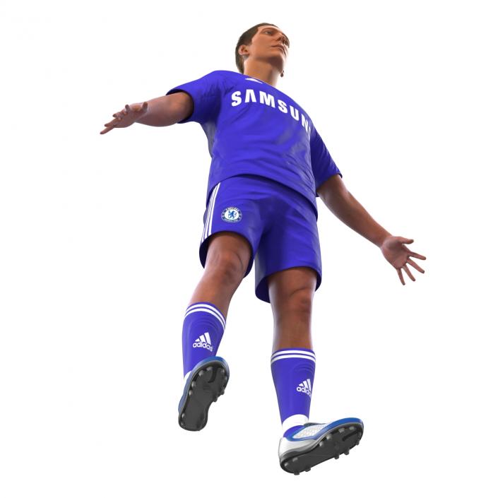 3D model Soccer Player Chelsea Rigged 2