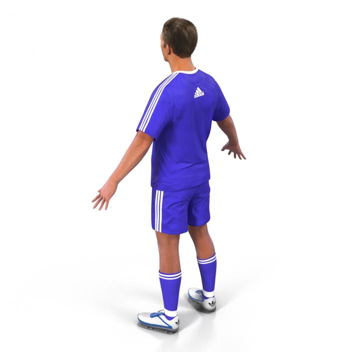 3D Soccer Player Chelsea Rigged model