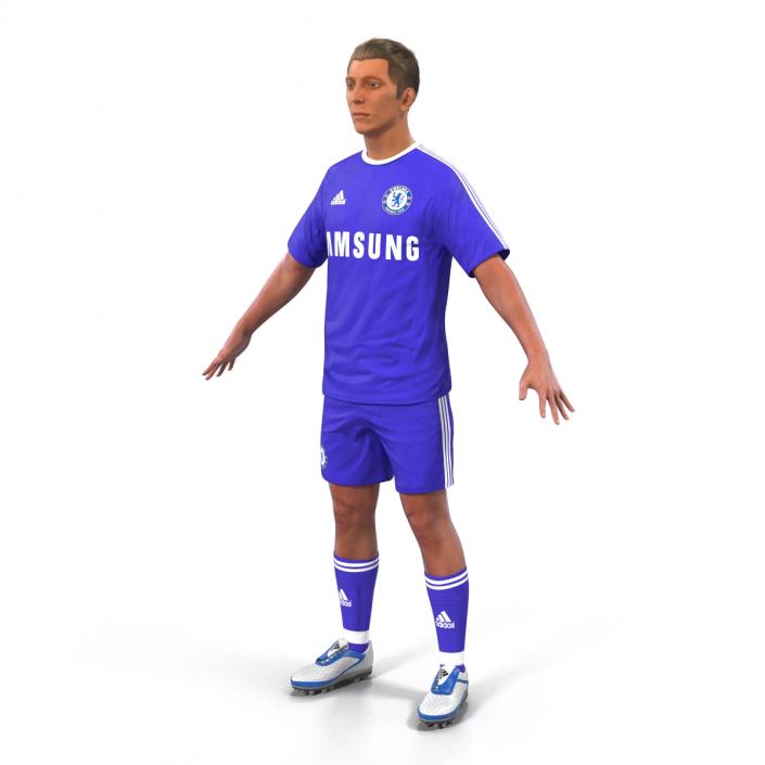 3D Soccer Player Chelsea Rigged model