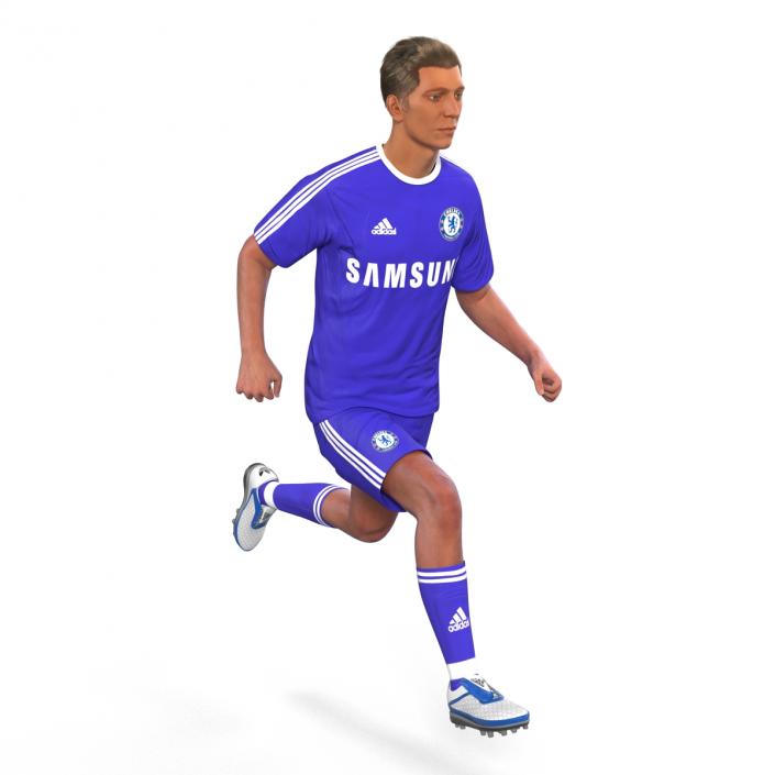 3D Soccer Player Chelsea Rigged model