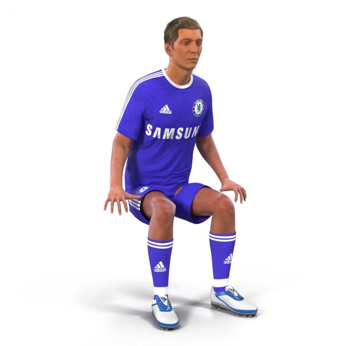 3D Soccer Player Chelsea Rigged model