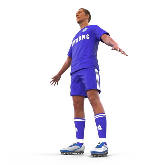 3D Soccer Player Chelsea Rigged model