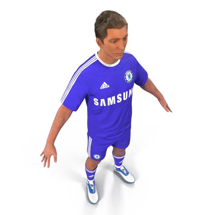 3D Soccer Player Chelsea Rigged model