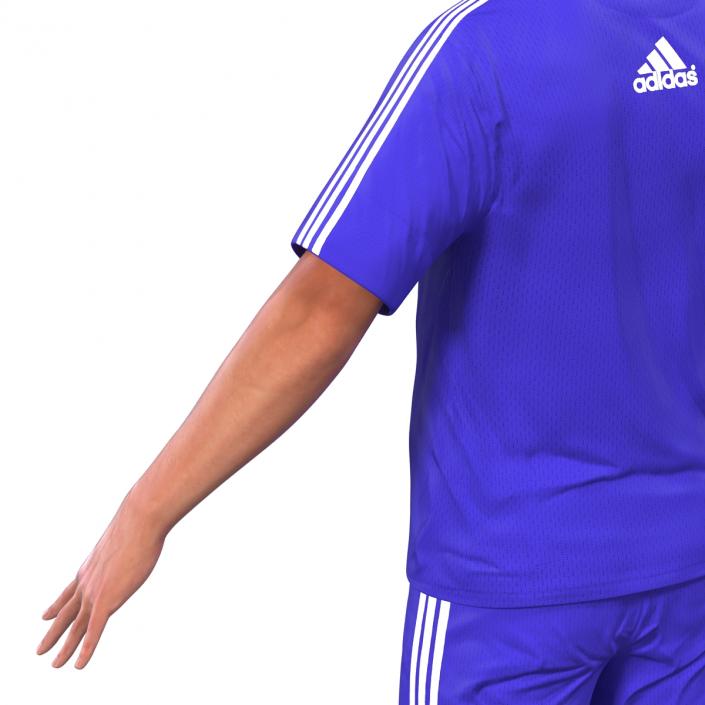 3D Soccer Player Chelsea Rigged model