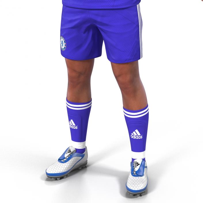 3D Soccer Player Chelsea Rigged model