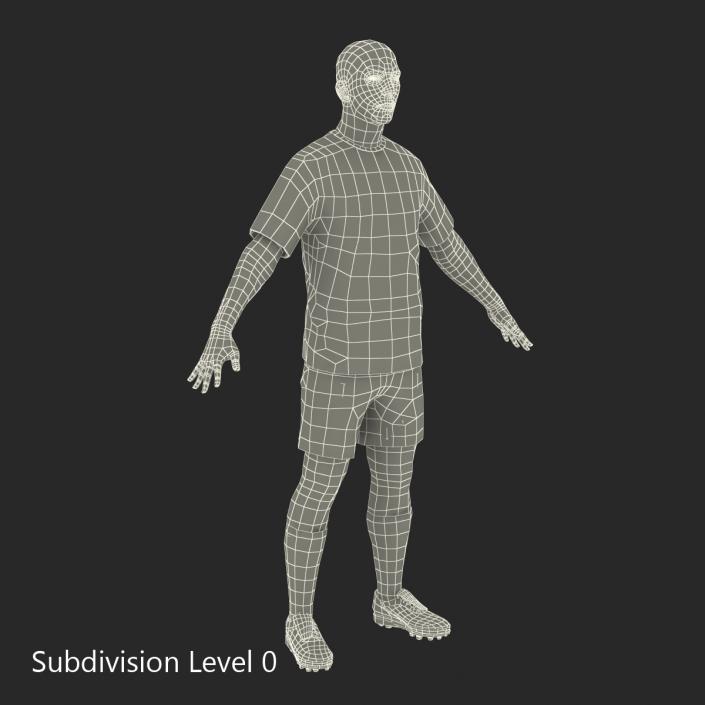 3D Soccer Player Chelsea Rigged model