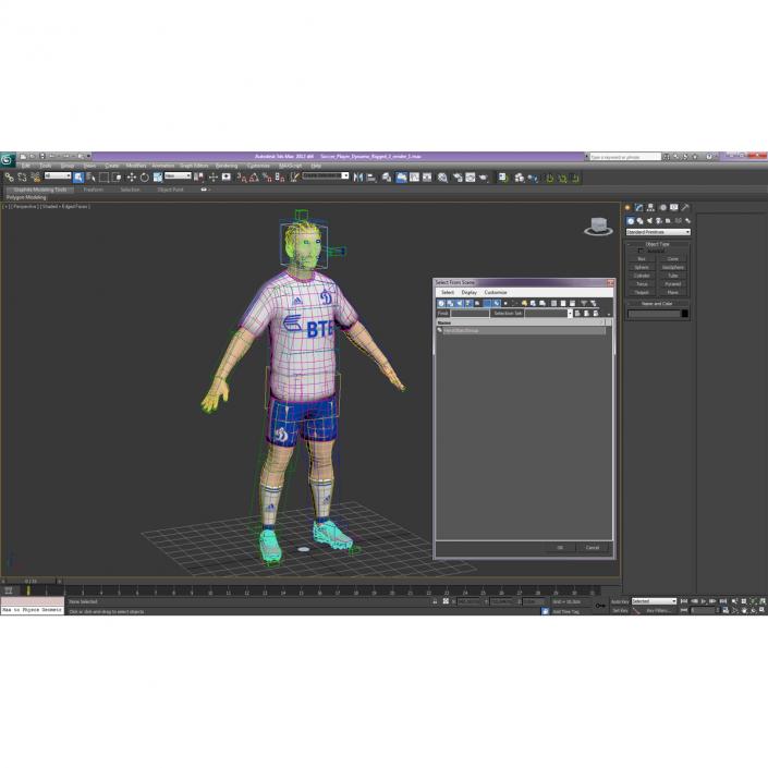 Soccer Player Dynamo Rigged 2 3D model