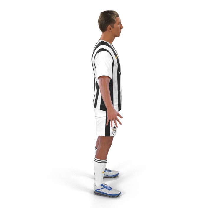 3D Soccer Player Juventus Rigged 2