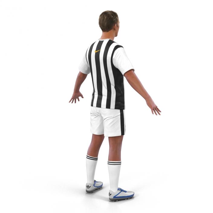 3D Soccer Player Juventus Rigged 2