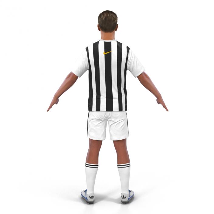 3D Soccer Player Juventus Rigged 2