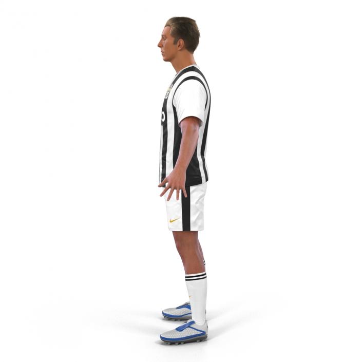 3D Soccer Player Juventus Rigged 2