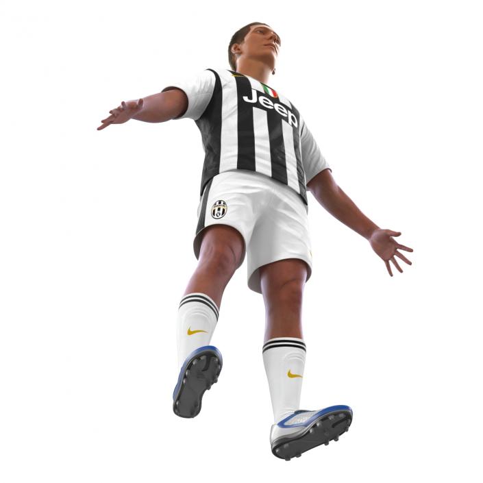 3D Soccer Player Juventus Rigged 2