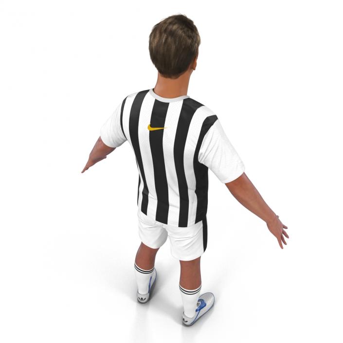 3D Soccer Player Juventus Rigged 2