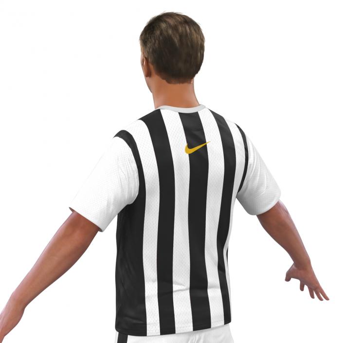 3D Soccer Player Juventus Rigged 2