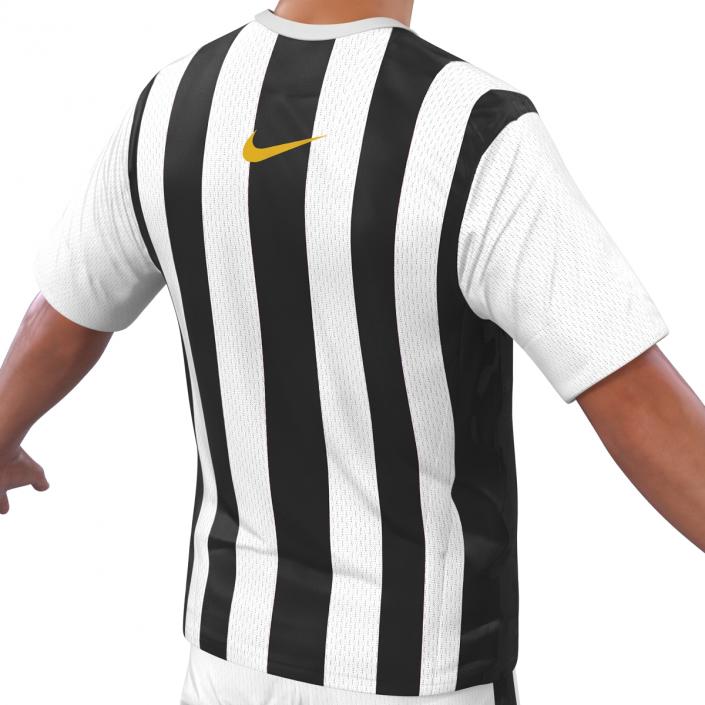 3D Soccer Player Juventus Rigged 2