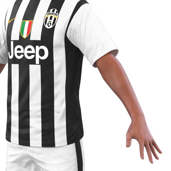 3D Soccer Player Juventus Rigged 2